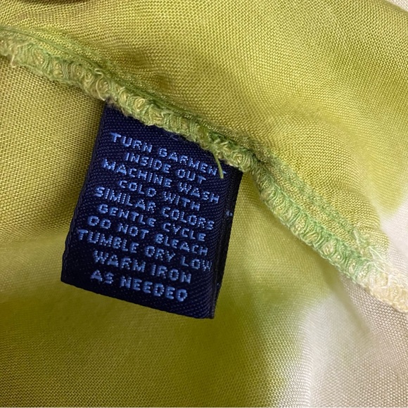 Westbound Lime Green Boho Crochet Collar Peasant Top - Picture 3 of 6